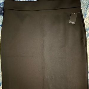 Eloquii black pencil skirt, kick pleat at the back. new with tags.